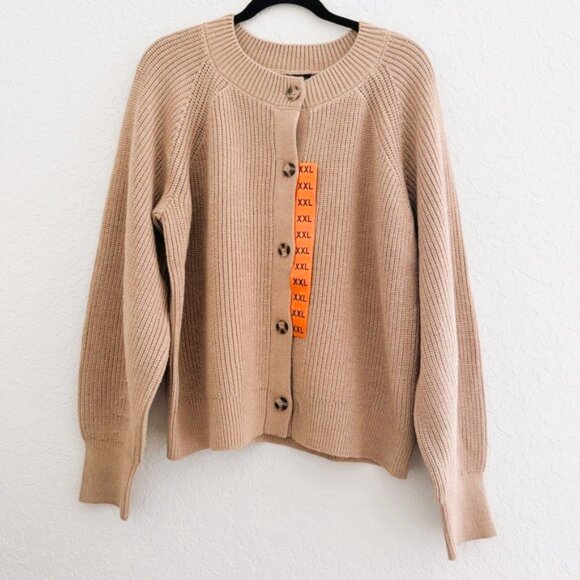 Banana Republic Women's Button Front Cardigan TAN SIZE XXL - Picture 3 of 16